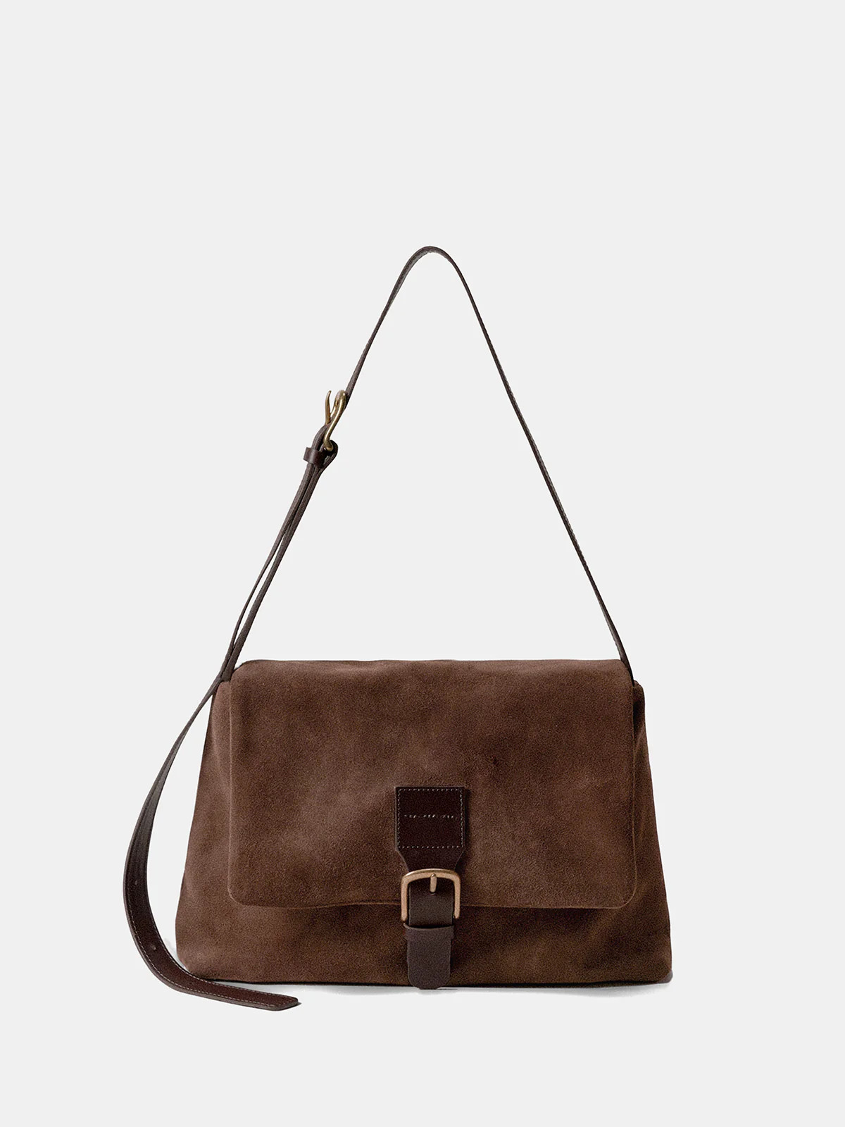 Suede Effect Shoulder Bag | Commense