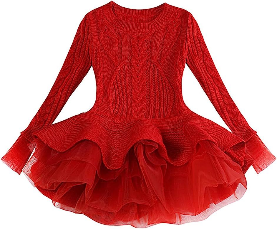WEONEDREAM Girl Winter Long Sweater Dress | Amazon (US)