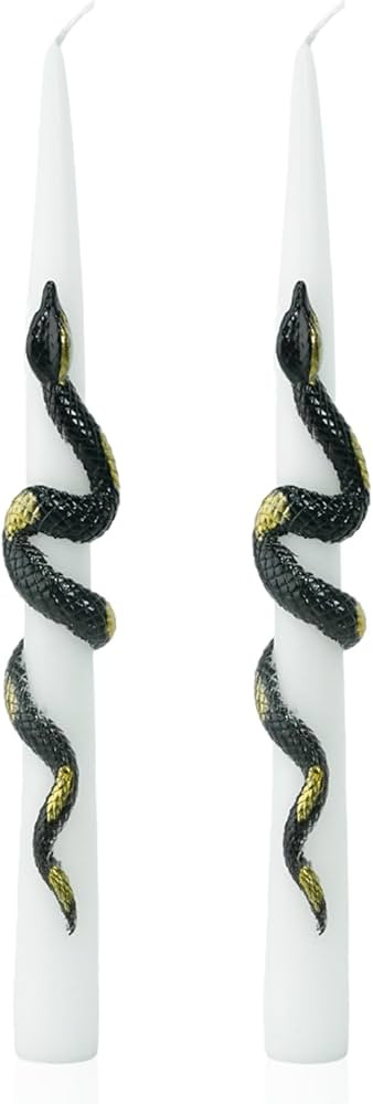 Sanke Taper Candle 10 Inch Vintage Candlesticks Rustic Decor Unscented Dripless Tapered Candle Se... | Amazon (US)