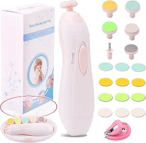 Baby Nail Trimmer Electric Nail File Baby Nail Clippers, 20 in 1 Safe Nail Filer Grinder Kit for ... | Amazon (US)