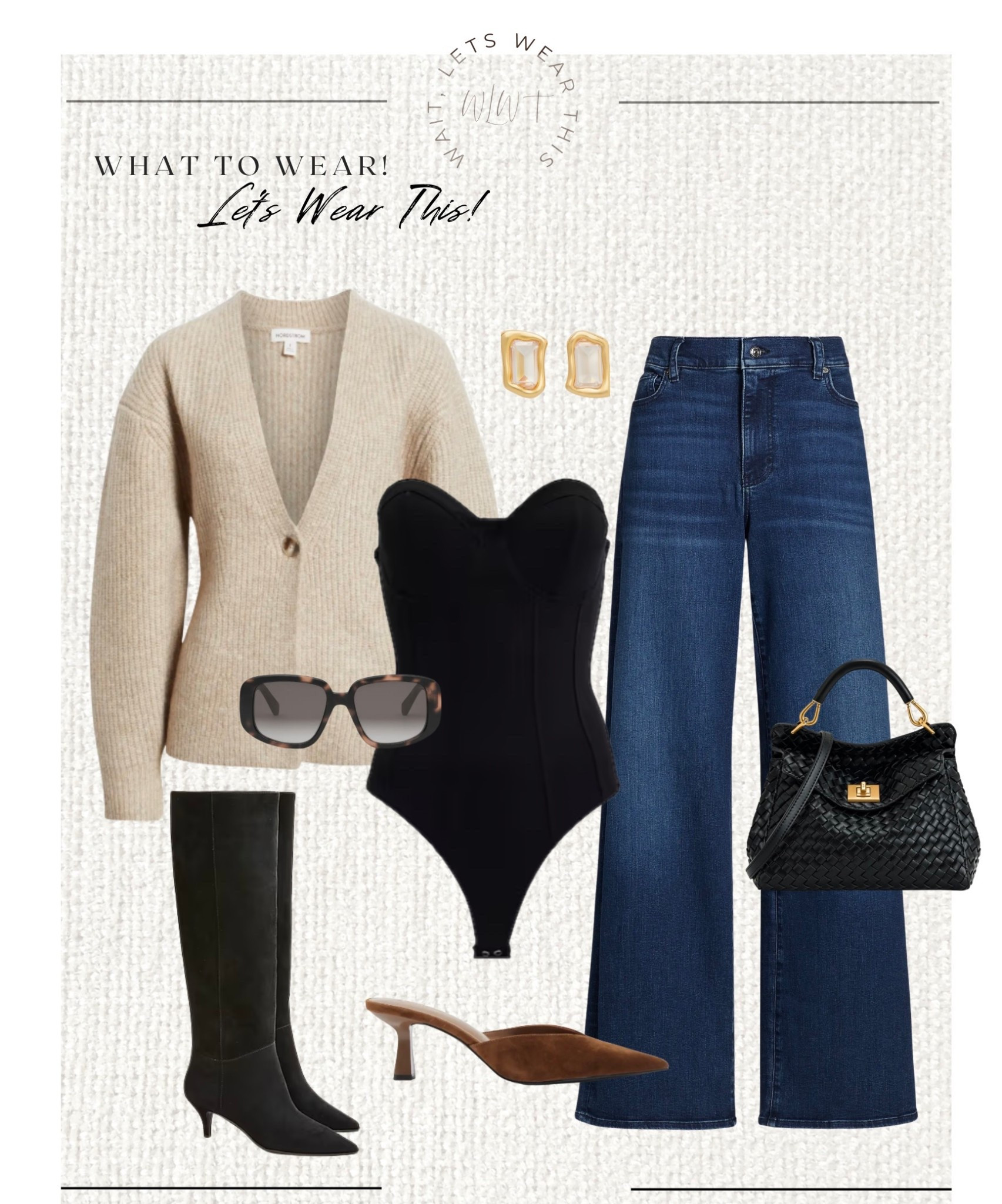 For girls night/ date night- love how sexy the bodysuit is paired with a structured cardigan for a polished look. And yes to these mules🙌🏽

#LTKStyleTip #LTKOver40