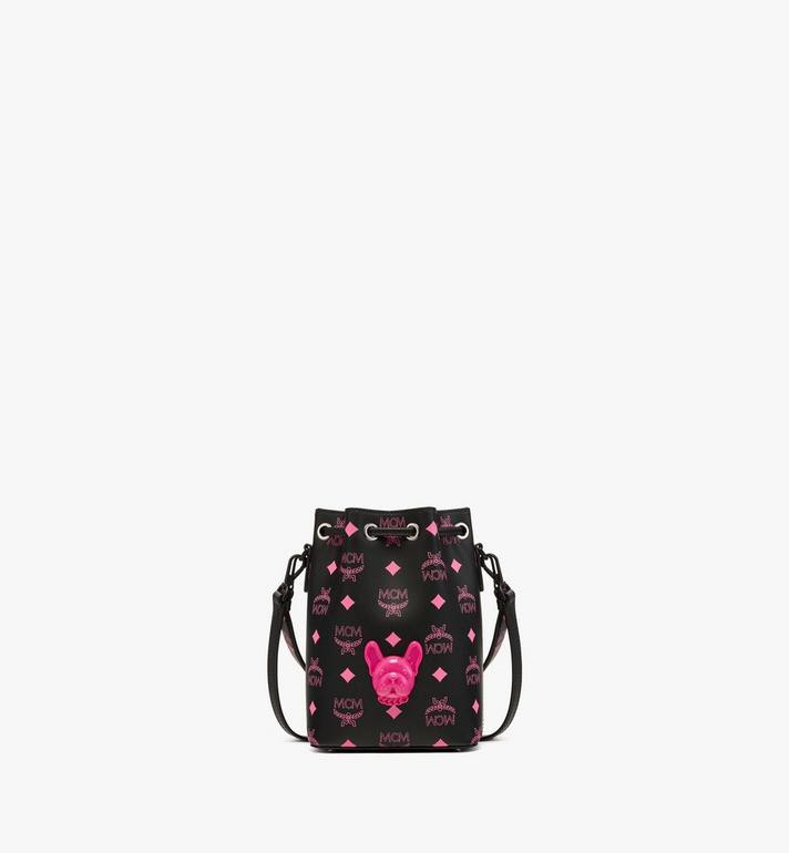 M Pup Drawstring in Color Splash Logo Leather | MCM (US)