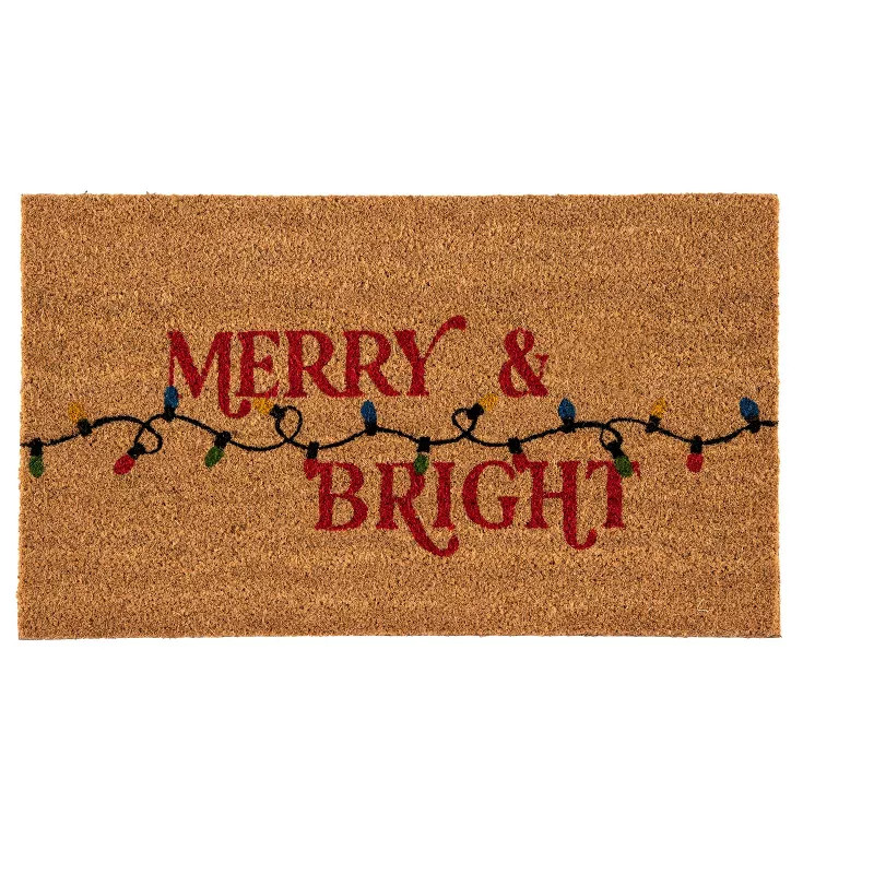 Shiraleah "Merry & Bright" Holiday Doormat | Target