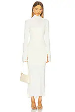 Dodiee Charlie Turtleneck Maxi Dress in Cream from Revolve.com | Revolve Clothing (Global)