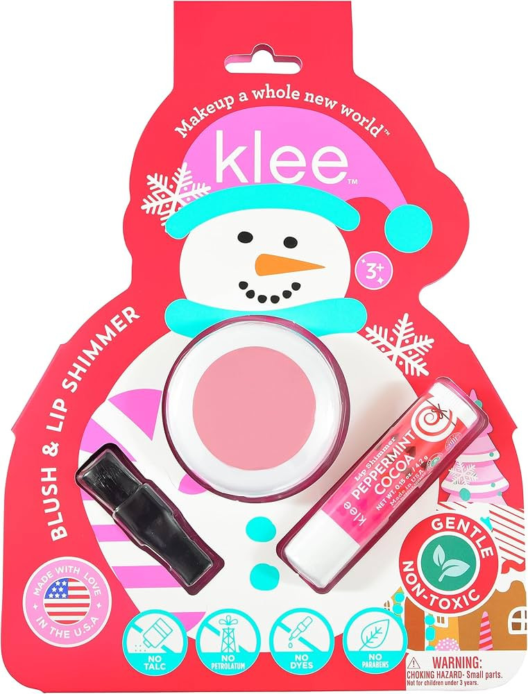 Klee Naturals Holiday Blush and Lip Shimmer Makeup Kit. Gentle and Non-Toxic. Perfect for Kids an... | Amazon (US)