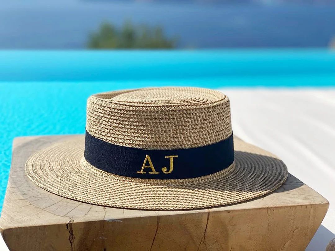Personalised Summer Hat - Summer Hat - Fedora Hat - Boater Hat | Etsy (US)