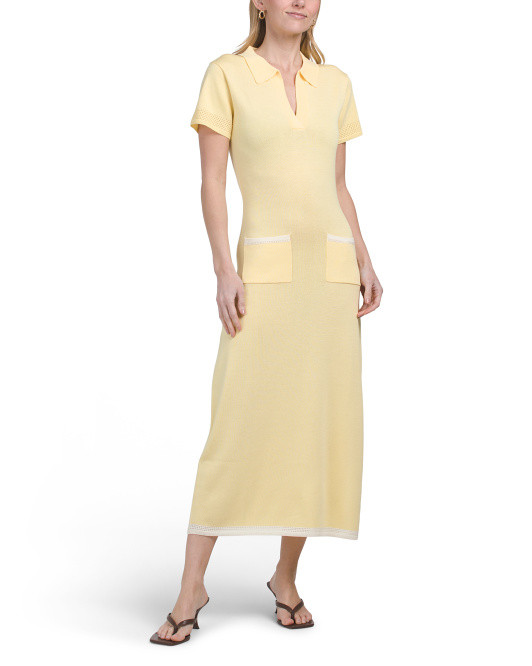 Buttercup Johnny Collar Maxi Knit Dress | TJ Maxx