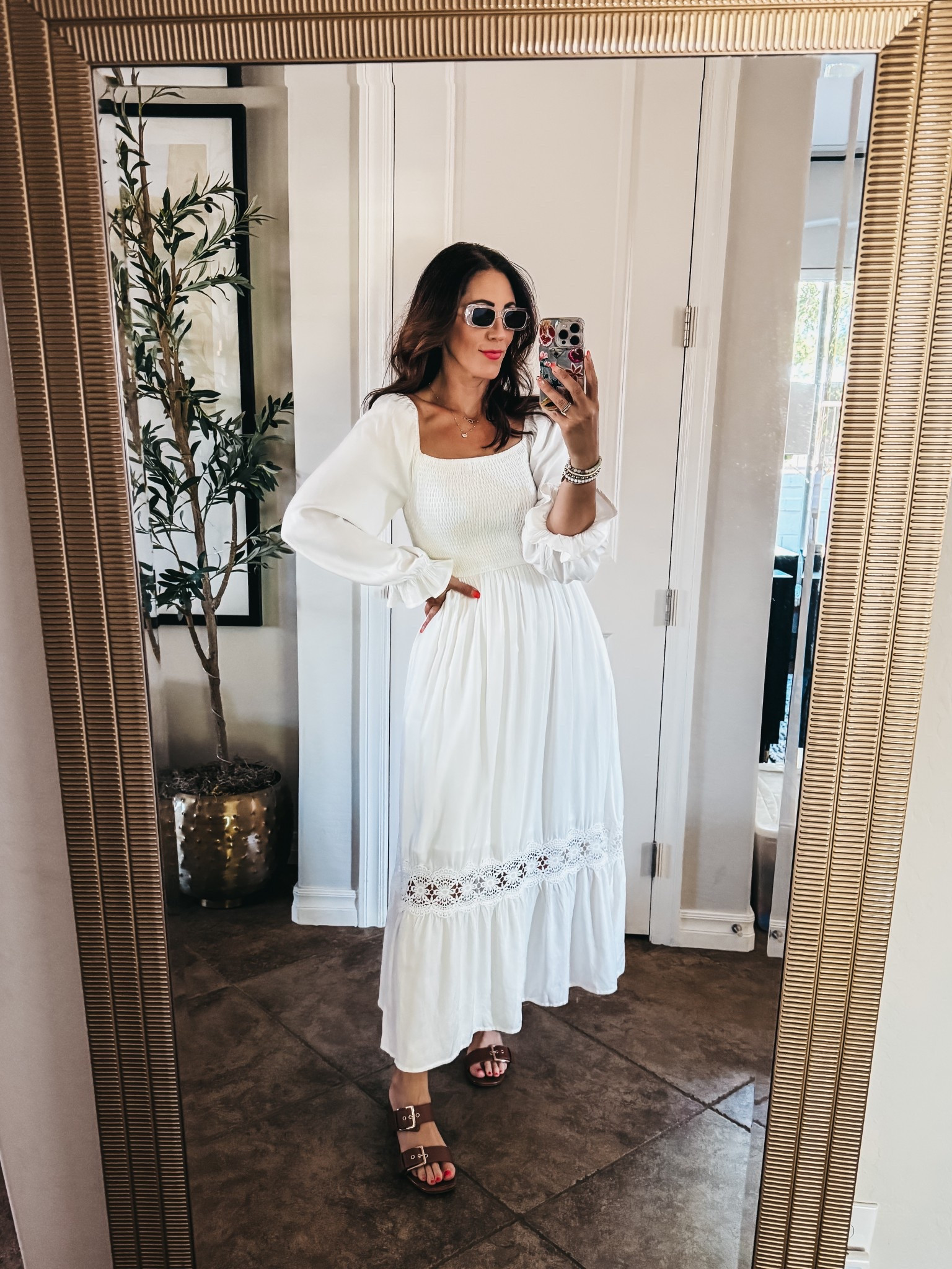 My Easter dress! 🤍🐇 Would be a beautiful beach family photo dress, or any spring occasion dress! 
 * wearing size small // smocked chest detail, balloon sleeves, crochet details throughout! 

#LTKSaleAlert #LTKStyleTip #LTKFindsUnder50