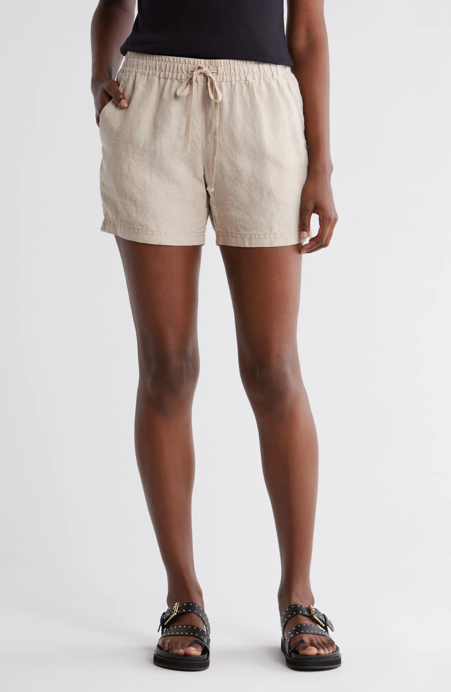 Two Palms Linen Drawstring Shorts | Nordstrom Rack