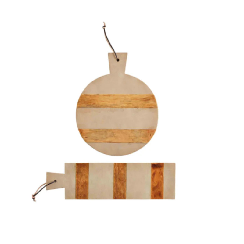 Sandstone Mango Wood Cutting Board (2 Styles) | Linen & Flax Co