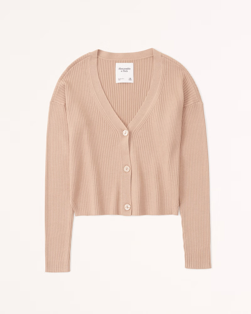 Wide Ribbed Cardigan | Abercrombie & Fitch (US)