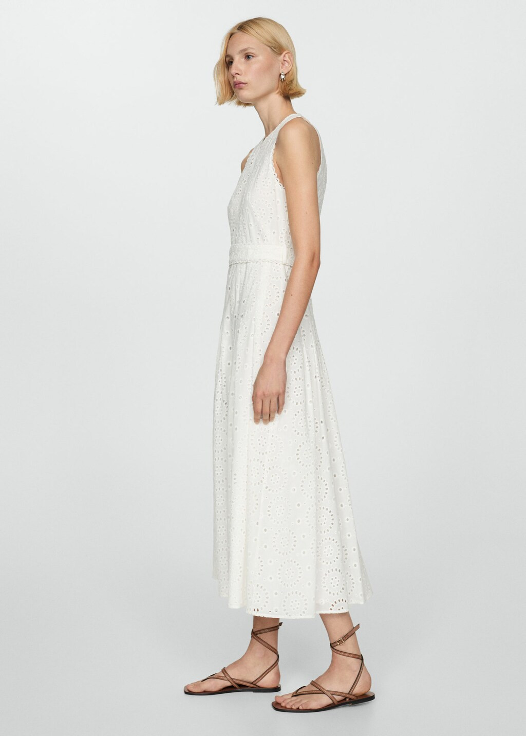 Embroidered belt dress -  Women | Mango USA | MANGO (US)