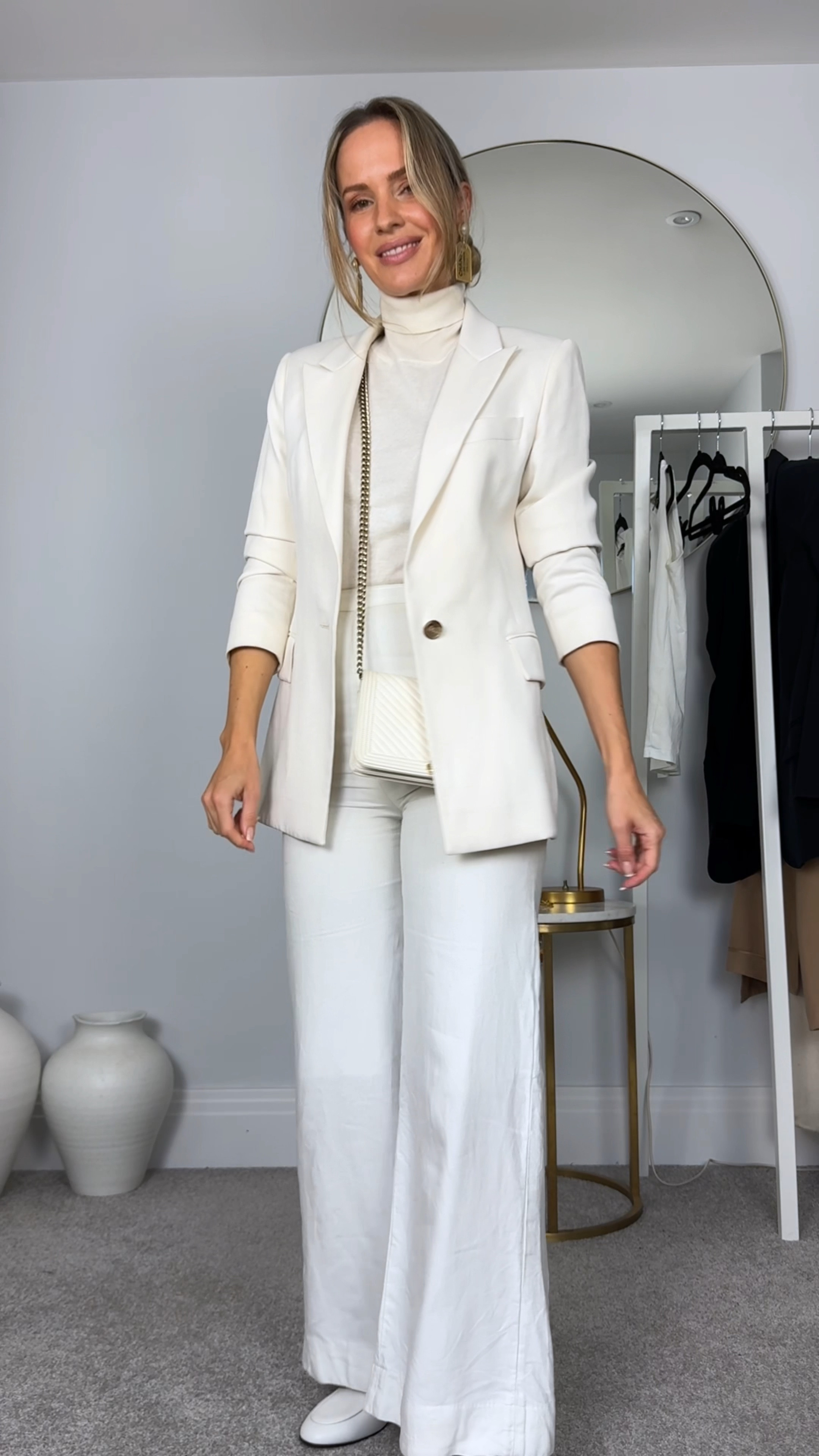 The most elegant flat shoe alternative to heels 🤍

When I envisioned what kind of looks I would want to wear my new @tods loafers with, this was the first one that came to mind. 

I love an all cream tonal ensemble. And this one is perfect for meetings, daytime events and smarter lunches. As these trousers are a little bit shorter, they show the shoes off perfectly. 

A loafer like this one is a great alternative to a heel when we want to look put together and elegant, but still be as comfortable as possible. 

🤍You can find the items I’m wearing in my link in bio, stories, “links” highlight or just comment and ask for the link 🤍

#tessmontgomery #capsulewardrobe

#LTKWatchNow #LTKOver40 #LTKShoeCrush