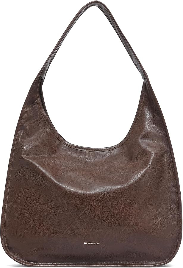 NEWBELLA Women's Hobo Purse - Faux Leather Shoulder Bag & Tote Handbag, Spacious Work Bag for Com... | Amazon (US)