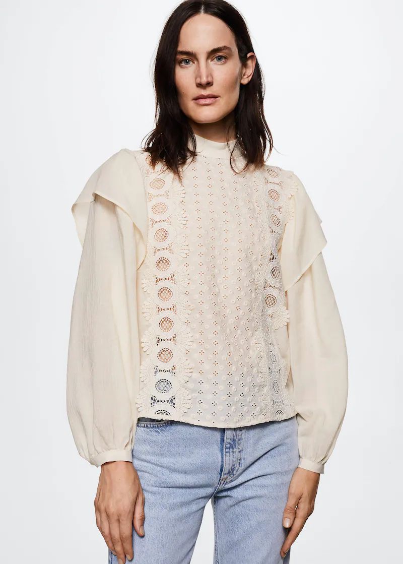 Search: lace blouse white (17) | Mango USA | MANGO (US)
