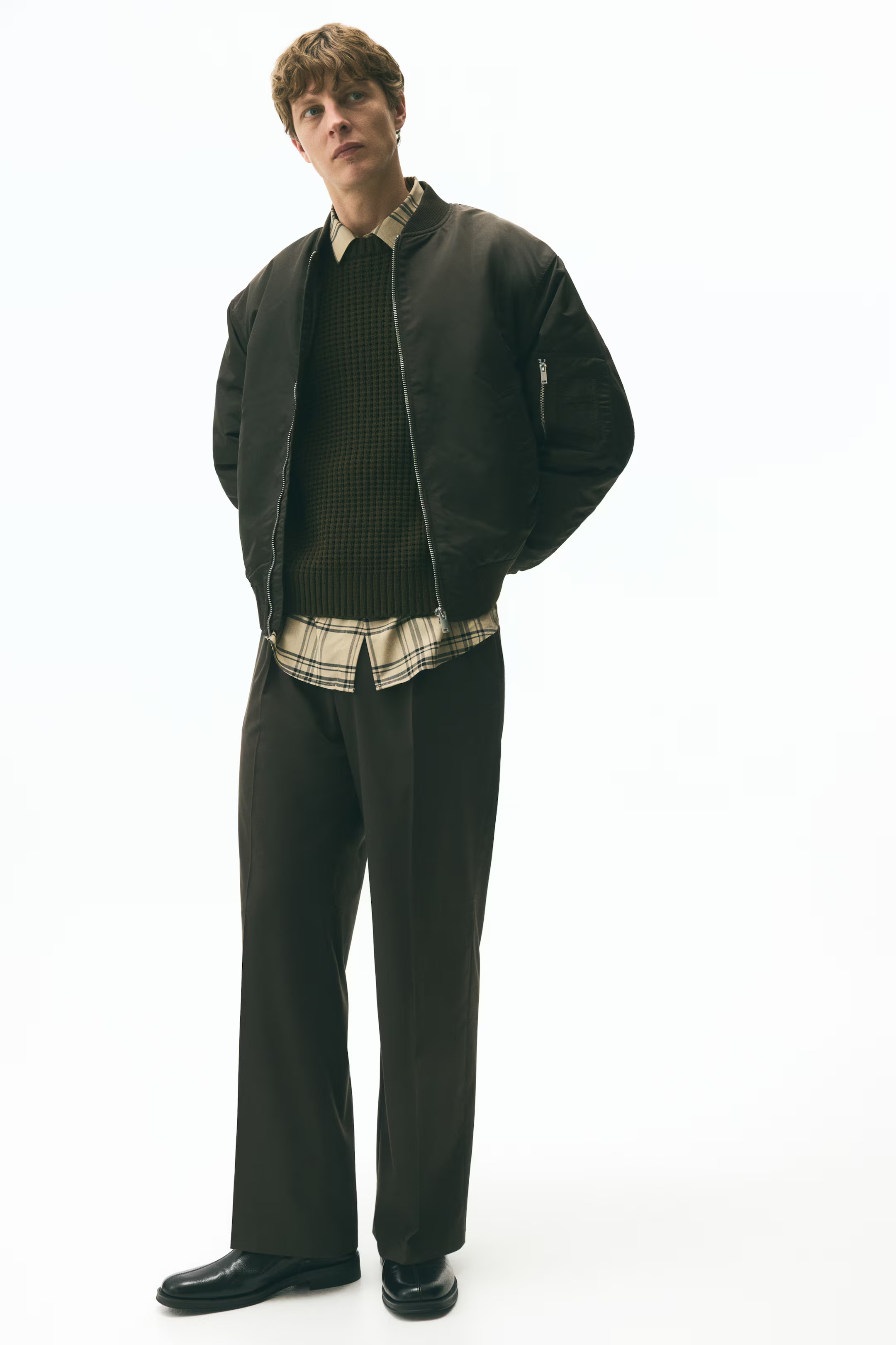 Nylon pilotenjack - Donker kakigroen - HEREN | H&M NL | H&M (DE, AT, CH, NL, FI)