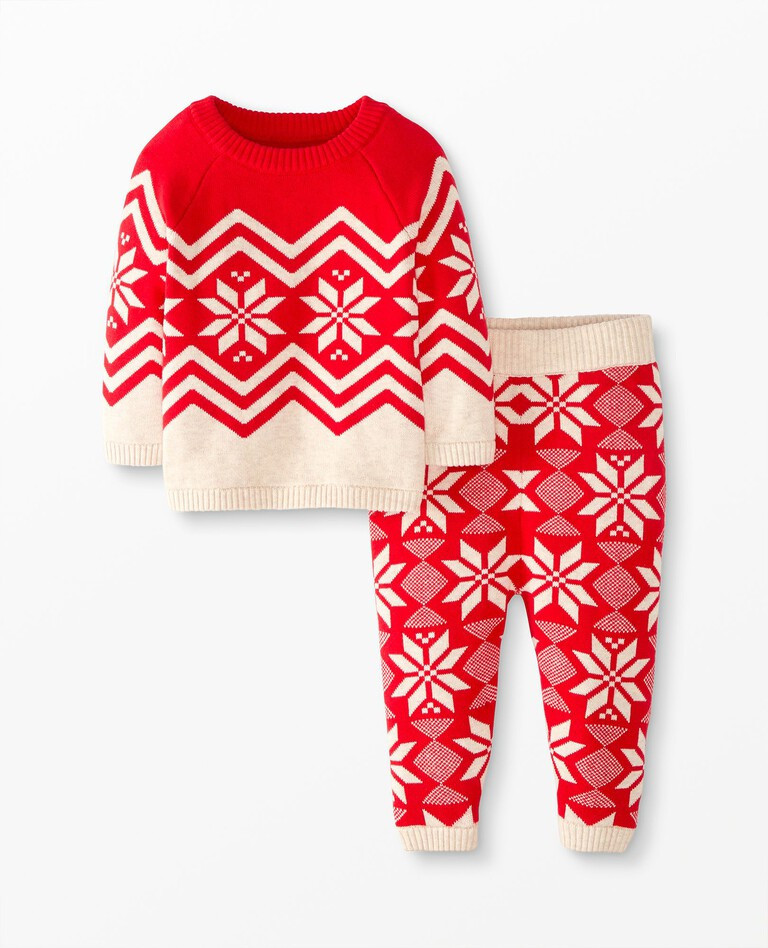 Baby Holiday Sweater Knit Top & Leggings Set | Hanna Andersson
