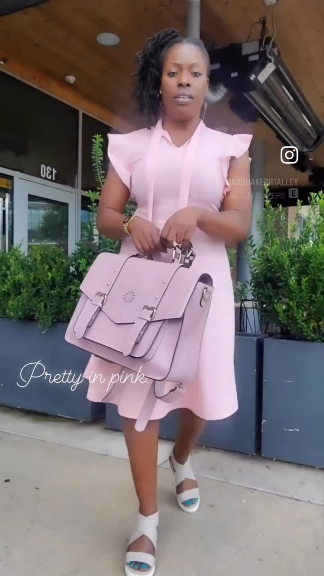 Going to work is a great opportunity for a fashion show. Unfortunately, this dress is not currently available, so I found one similar that I thought might work for you.

The backpack is everything, though. It is a laptop bag with lots of great compartment. Look out for my other video unpacking this bag. 

The shoes are also very comfortable; however, they are a bit narrow for those of us with wide feet. 

Little accessories make a difference, and I love the addition of the watch and earrings. Simple but effective.

#LTKWorkwear #LTKStyleTip #LTKOver40