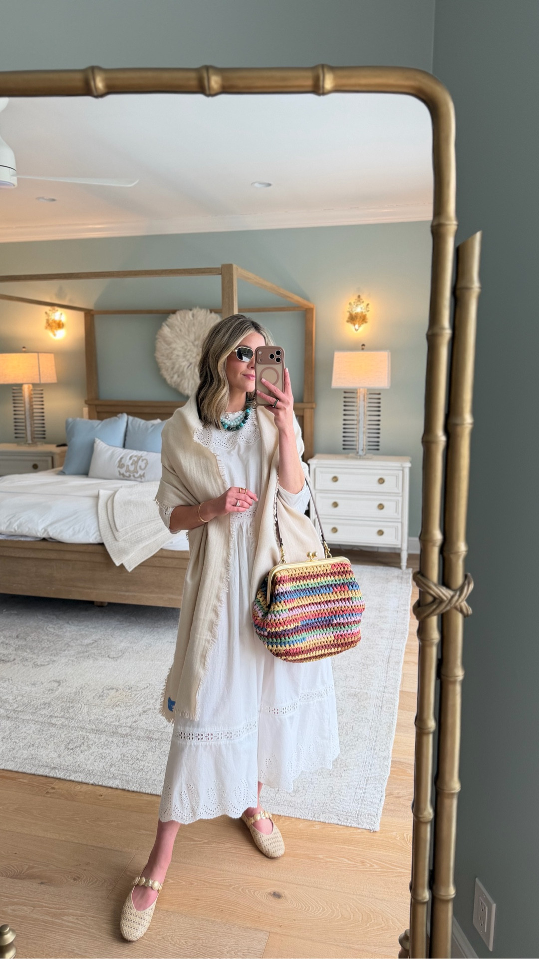 Dallas travel day look 🤍 i always come back to an easy white dress for this… comfortable enough for a full day of travel but still feels like you tried. added woven flats and a light layer for the plane, then a little color with the bag + necklace to make it feel more like me.

#LTKTravel #LTKootd #LTKSeasonal