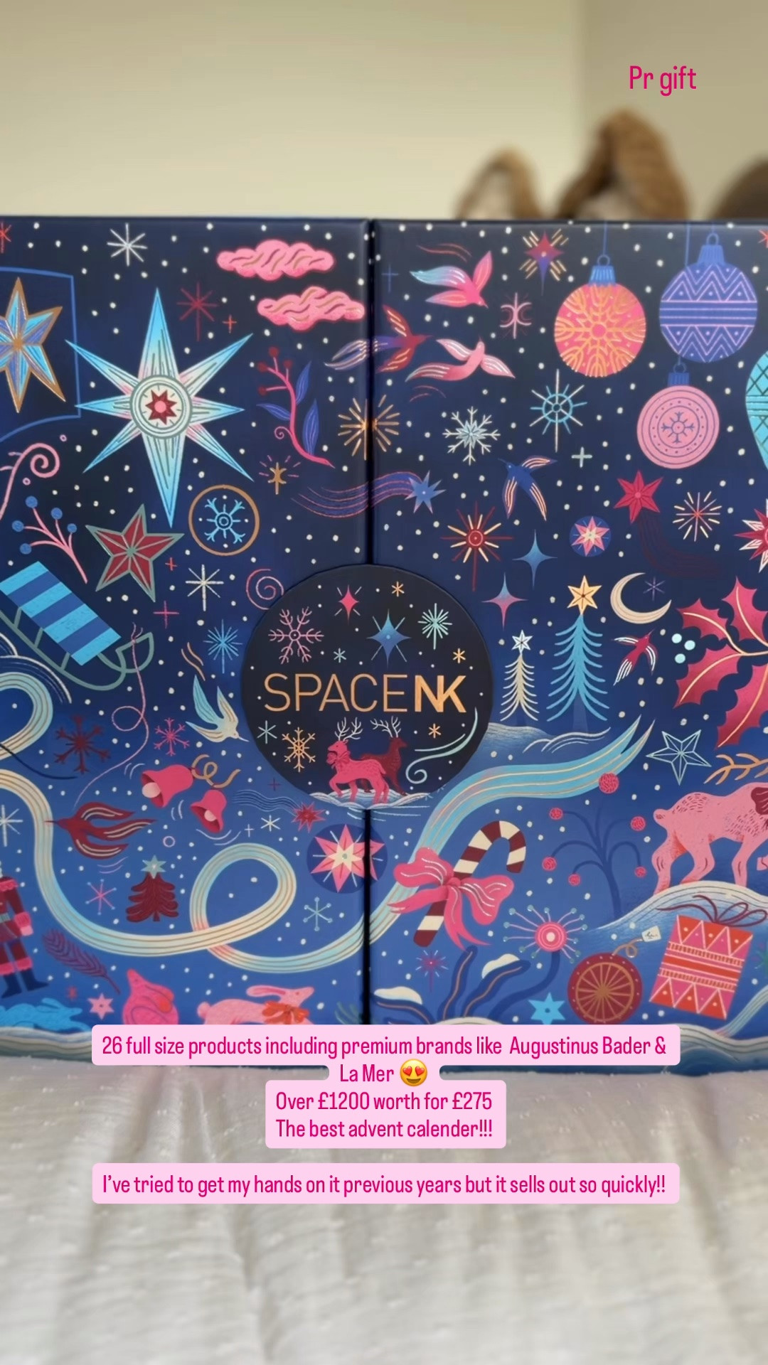 The best advent calender there is!!! Sells out so quickly! Amazing products!! Over £1200 worth!