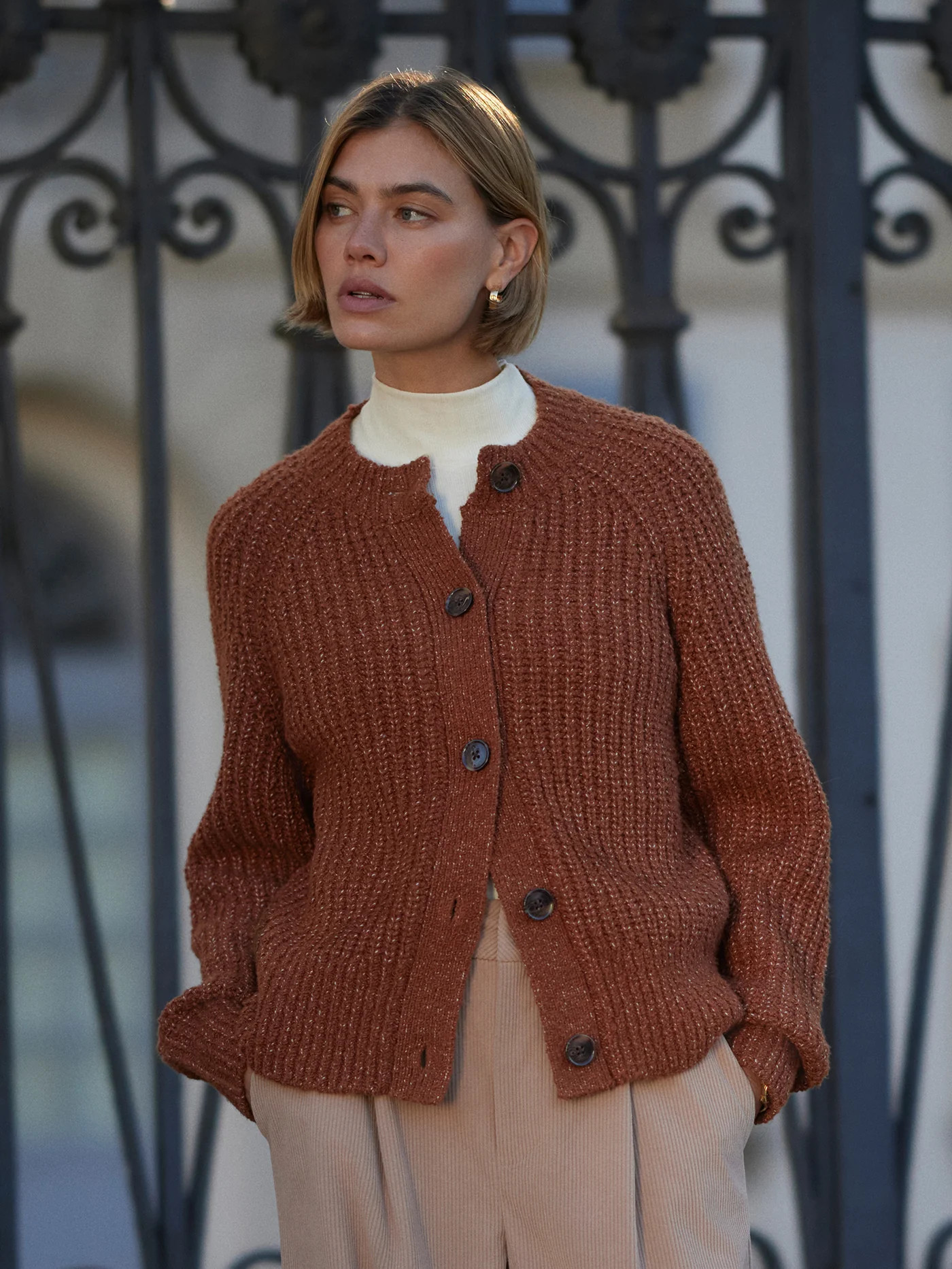 Florrie Boucle Knit Cardigan | Varley US | Varley US