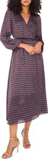 Vince Camuto Abstract Print Wrap Front Dress | Nordstrom | Nordstrom