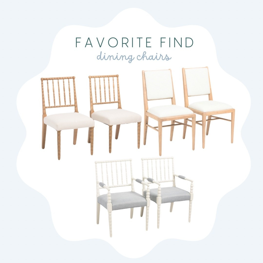 Look for less dining chairs! 