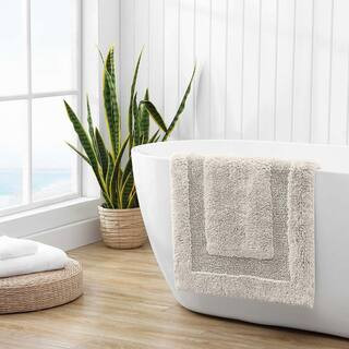 Long Branch 1-Piece Natural Linen 100% Cotton 21x34 Bath Rug | The Home Depot