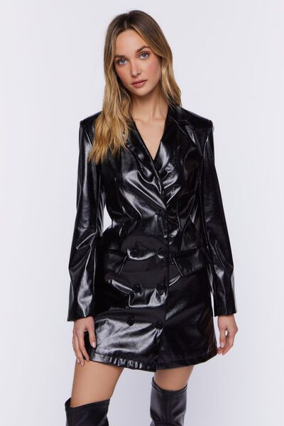 Faux Leather Blazer Mini Dress | Forever 21 (US)