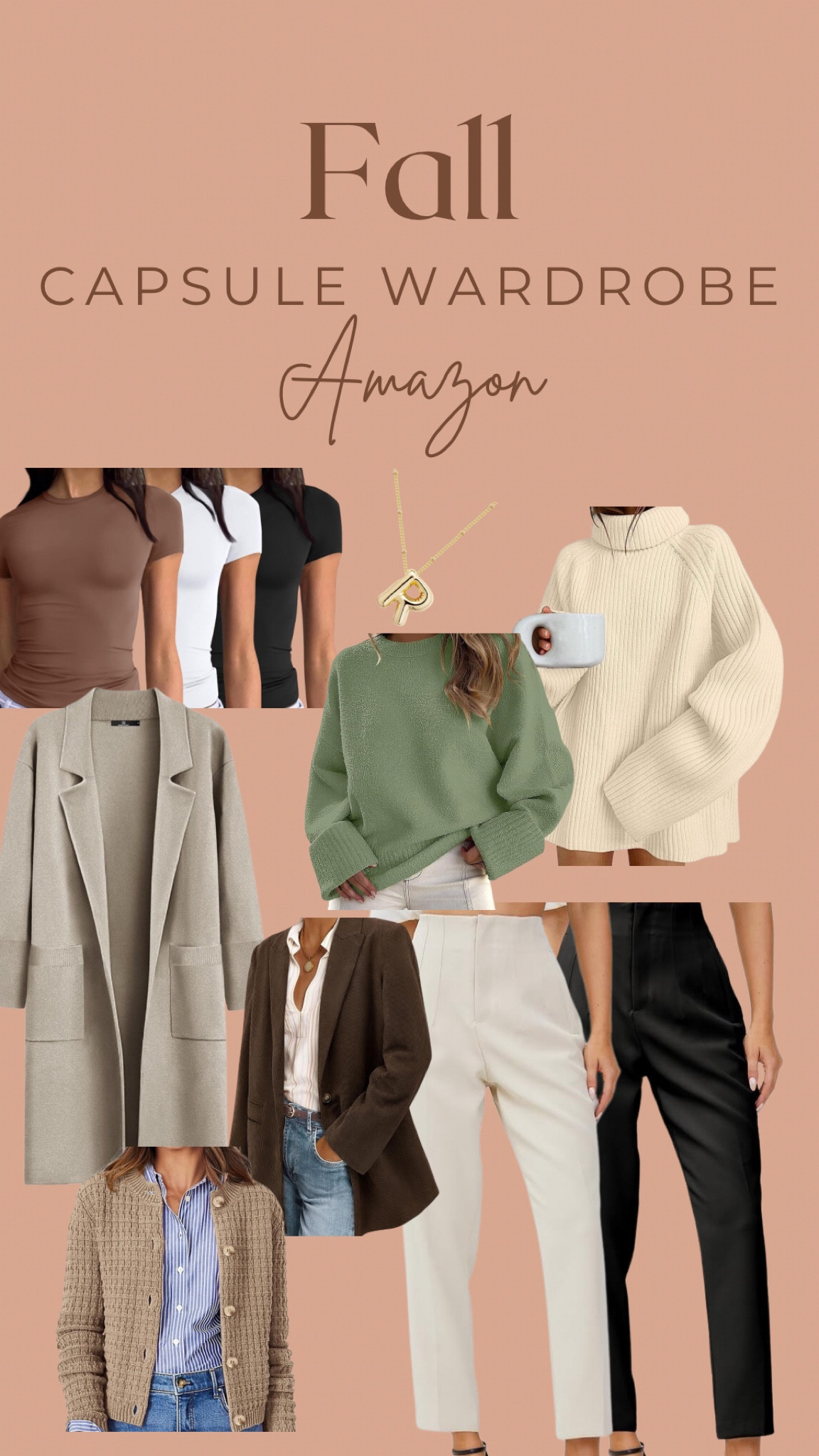 My Amazon Fall Capsule Wardrobe! 

From the office, errands, drink with friends you can dress these up or down for any occasion! 

#LTKSeasonal #LTKFallSale #LTKStyleTip