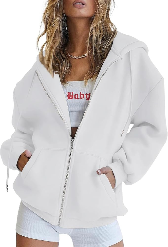 PRETTYGARDEN Women's 2025 Zip Up Y2K Hoodies Casual Long Sleeve Sweatshirts Fall Spring Track Jac... | Amazon (US)