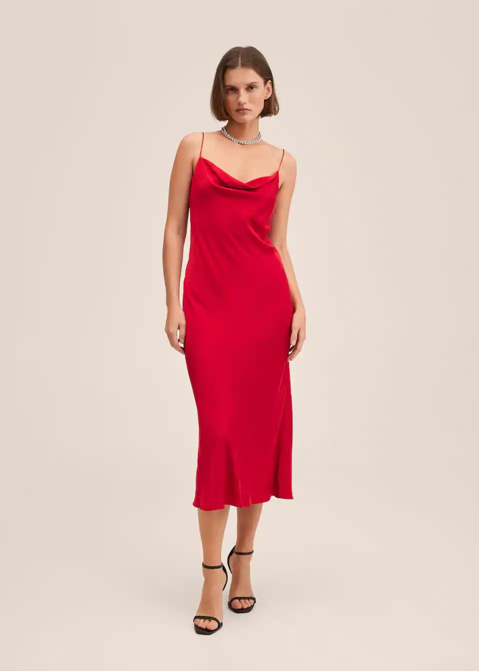 100% silk slip dress | MANGO (US)