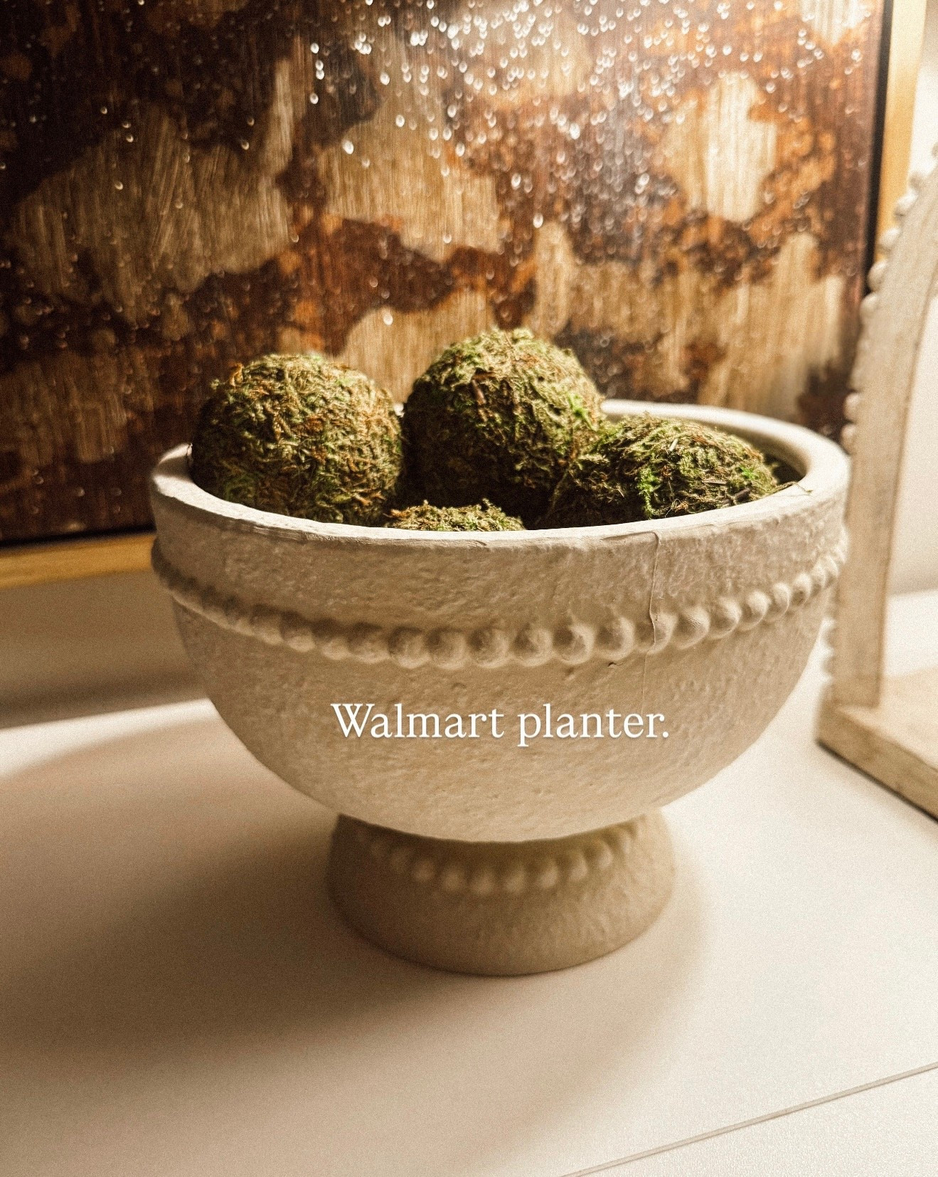 Got this cute little Walmart planter for desk decor! Love how it turned out 