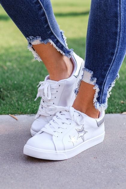Seeing Stars White Sneakers | Shop Priceless
