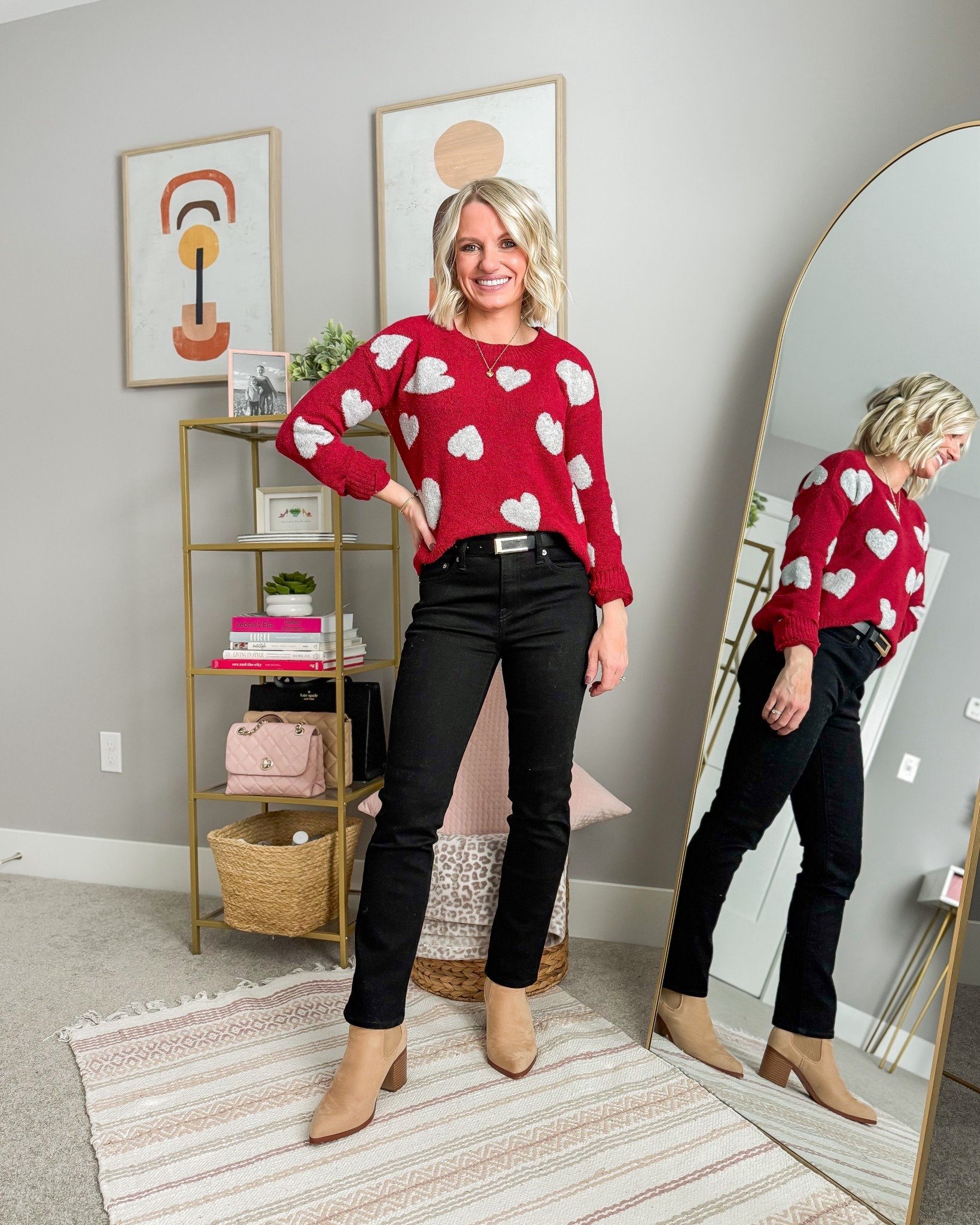 Red heart sweater for Valentine’s Day! ❤️
Linked similar sweaters! 

#LTKSeasonal #LTKWorkwear #LTKValentine