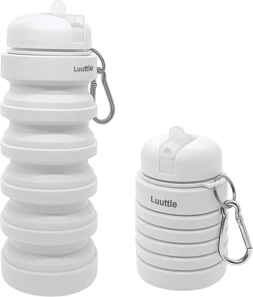 Luuttle 20oz Collapsible Silicone Water Bottle - Reuseable Water Bottles for Sports Gym Travel Es... | Amazon (US)