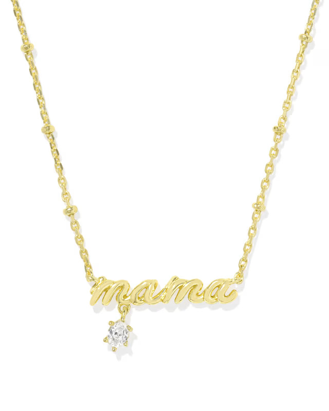 Mama Gold Crystal Short Pendant Necklace | Kendra Scott
