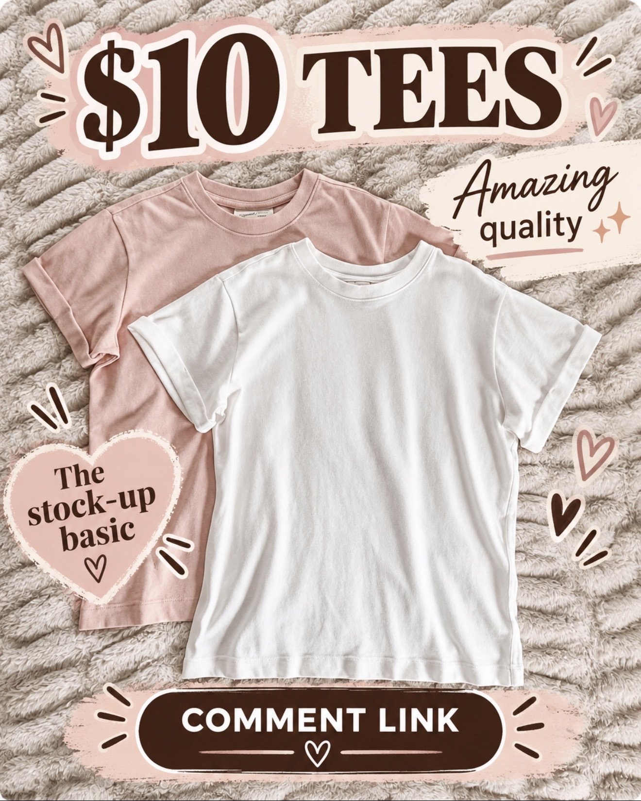 Amazing-quality tees are on sale for just $10! 🙌 These are the kind of basics you’ll wear with everything, so I grabbed two. Comment LINK and I’ll send them to you 🔗

#LTKOver40 #LTKootd #LTKmomlife