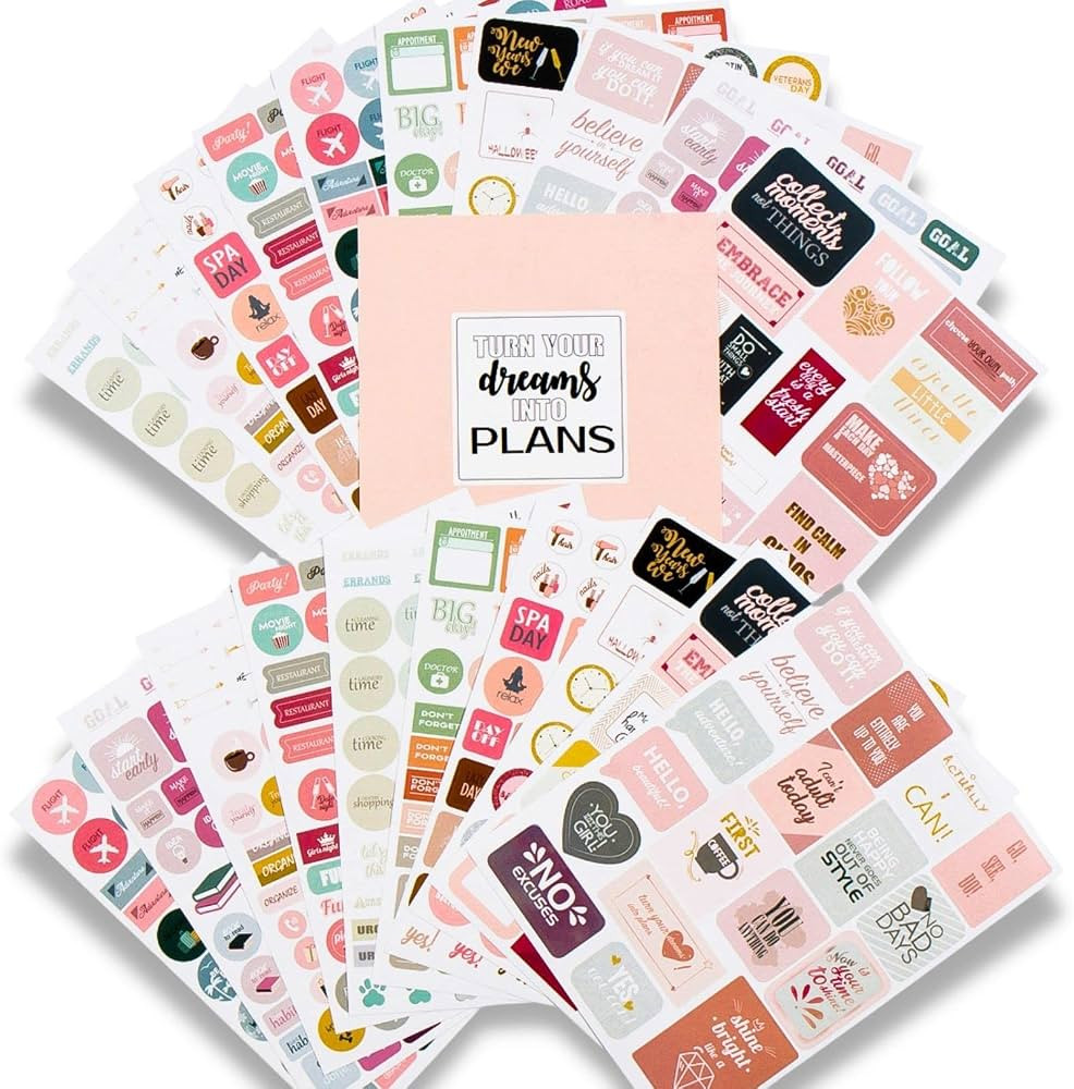 Planner Stickers 1000+ Scrapbook Stickers – Inspirational and Motivational Journal Stickers - P... | Amazon (US)
