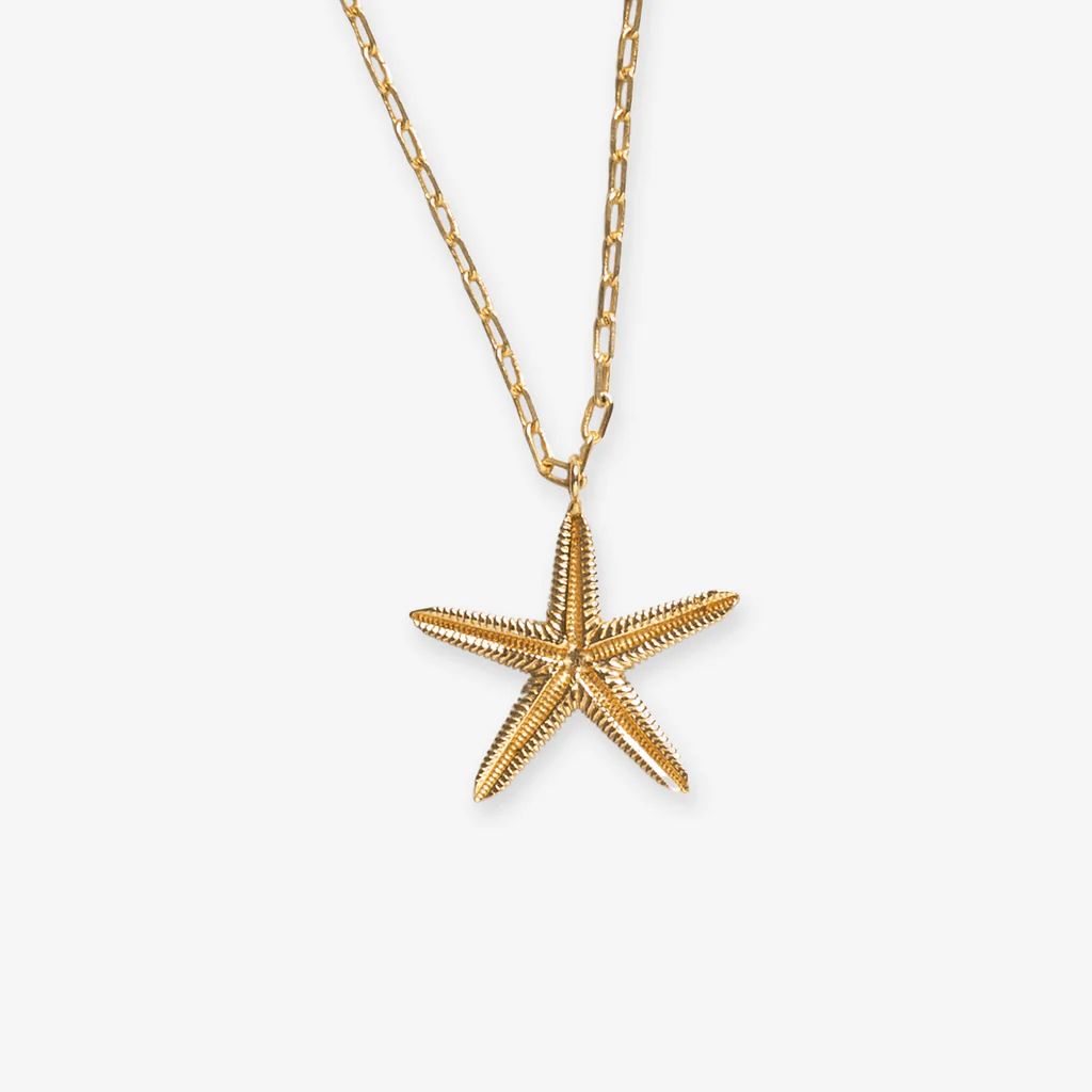 Sienna Starfish Pendant Necklace Brass | INK+ALLOY