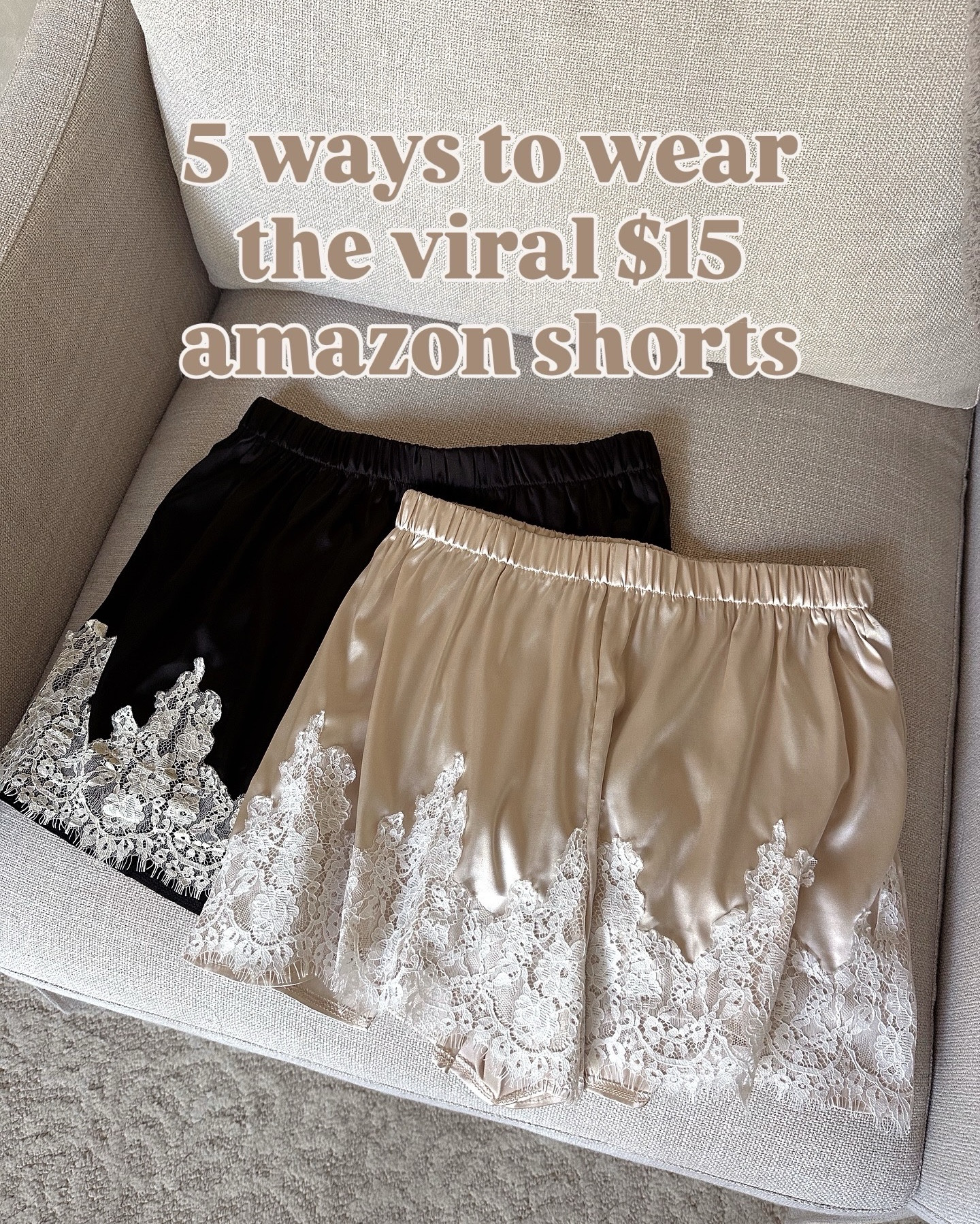Amazon viral lace shorts outfit inspo 
