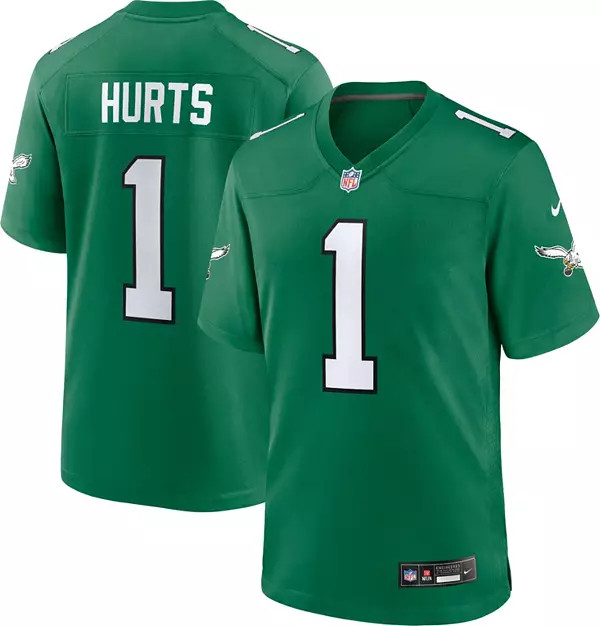 Nike Men's Philadelphia Eagles Jalen Hurts #1 Alternate Kelly Green Game Jersey | Dick's Sporting... | Dick's Sporting Goods