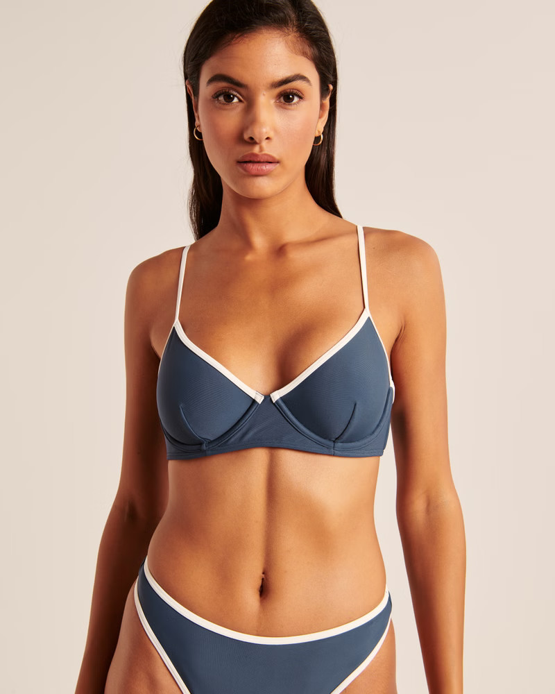 Contrast Underwire Swim Top | Abercrombie & Fitch (US)
