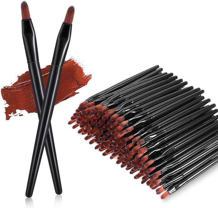 Yaomiao 120 Pcs Disposable Lip Brushes Small Lip Applicators Bulk Multifunctional Brush for Lipst... | Amazon (US)