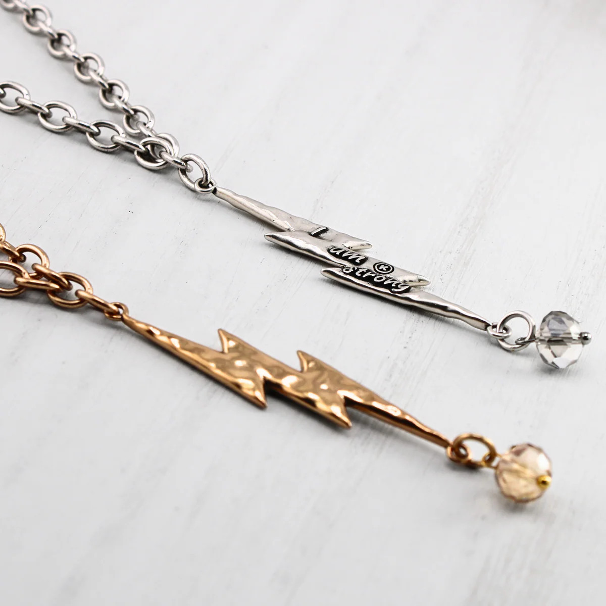I Am Strong Lightning Bolt Choker Necklace | Katia Designs