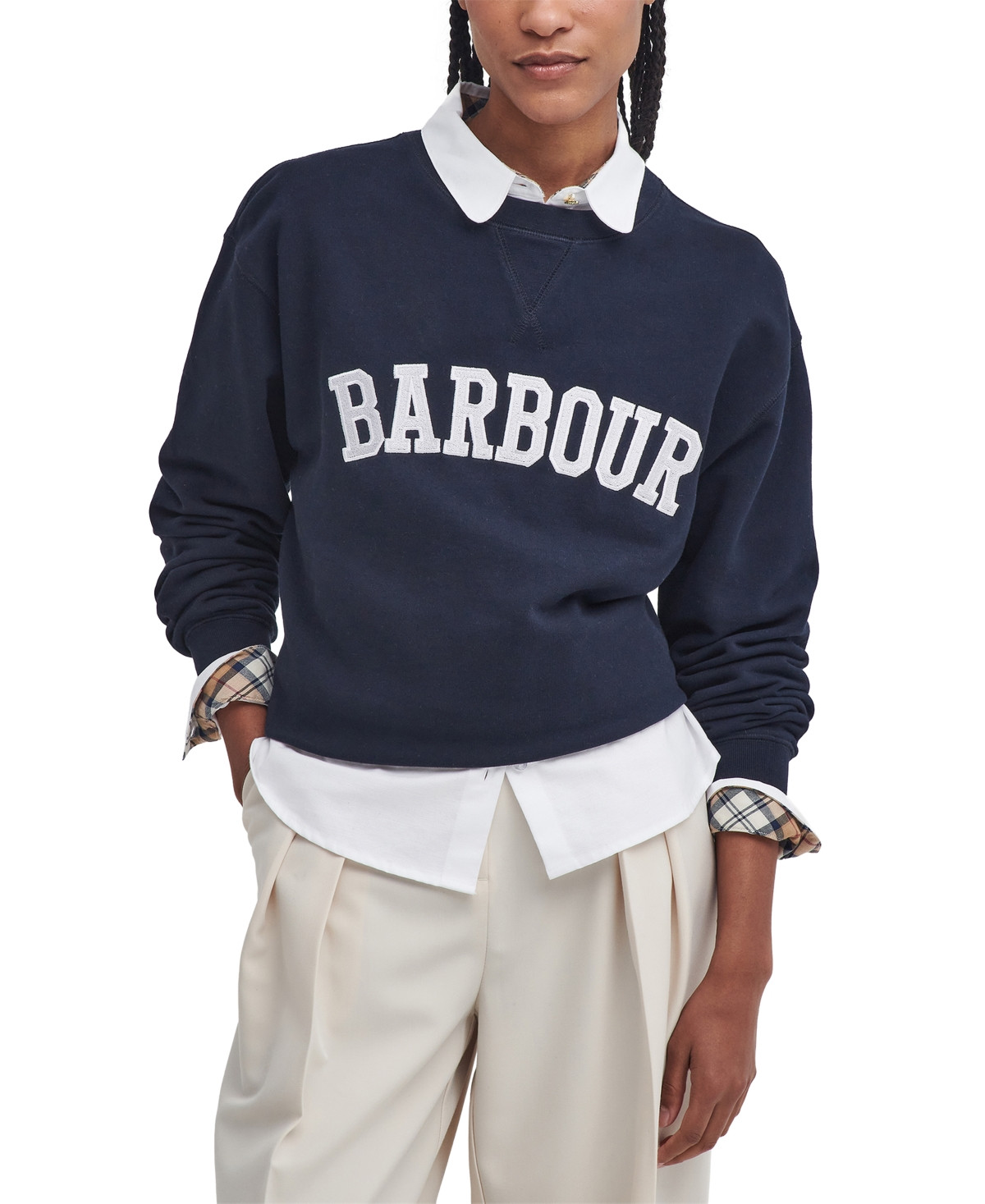 Barbour Women's Northumberland Sweatshirt - Navy | Macy's