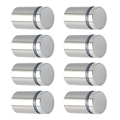 Alise 3/4" Dia x 1" Ln Store Sign Holders Screws Wall Mount Hardware Advertising Glass Standoff Nail | Amazon (US)