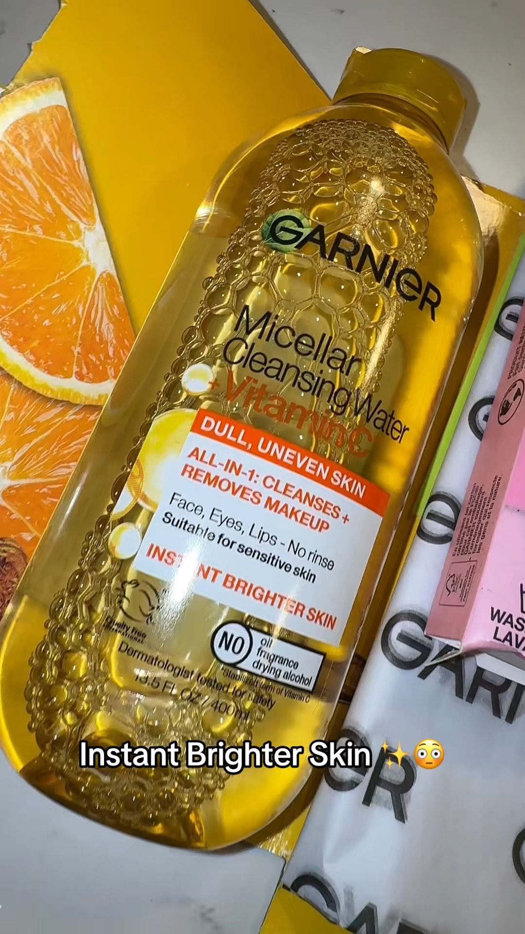 Garnier SkinActive Micellar Cleansing Water, with Vitamin C cleanses skin, removes makeup, and boosts glow in 1 step. Instantly glow 😍✨

#LTKMothersDay #LTKvlog #LTKOver40