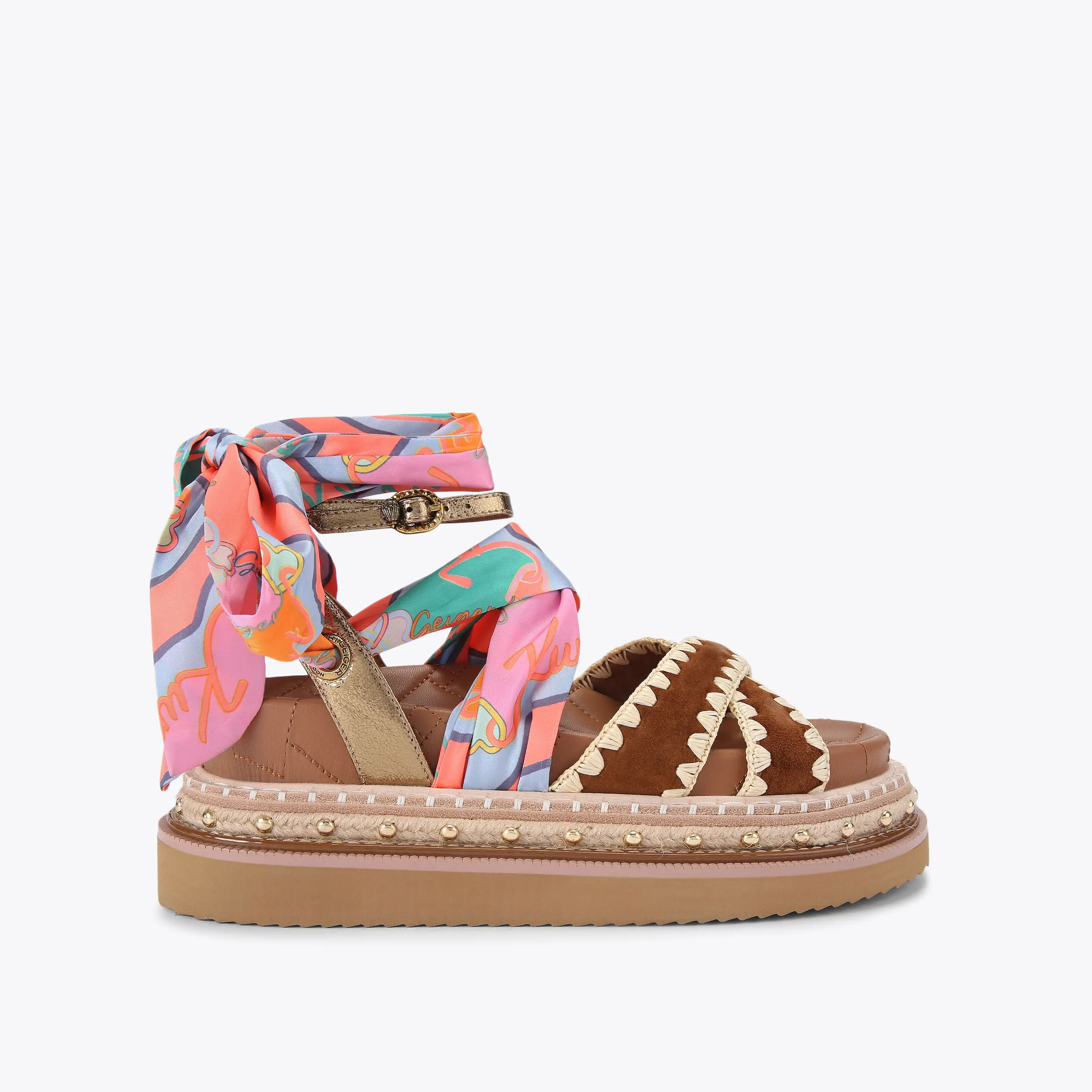 Kurt Geiger Londonorson cross scarf sandal$285$13850% Off | Kurt Geiger US