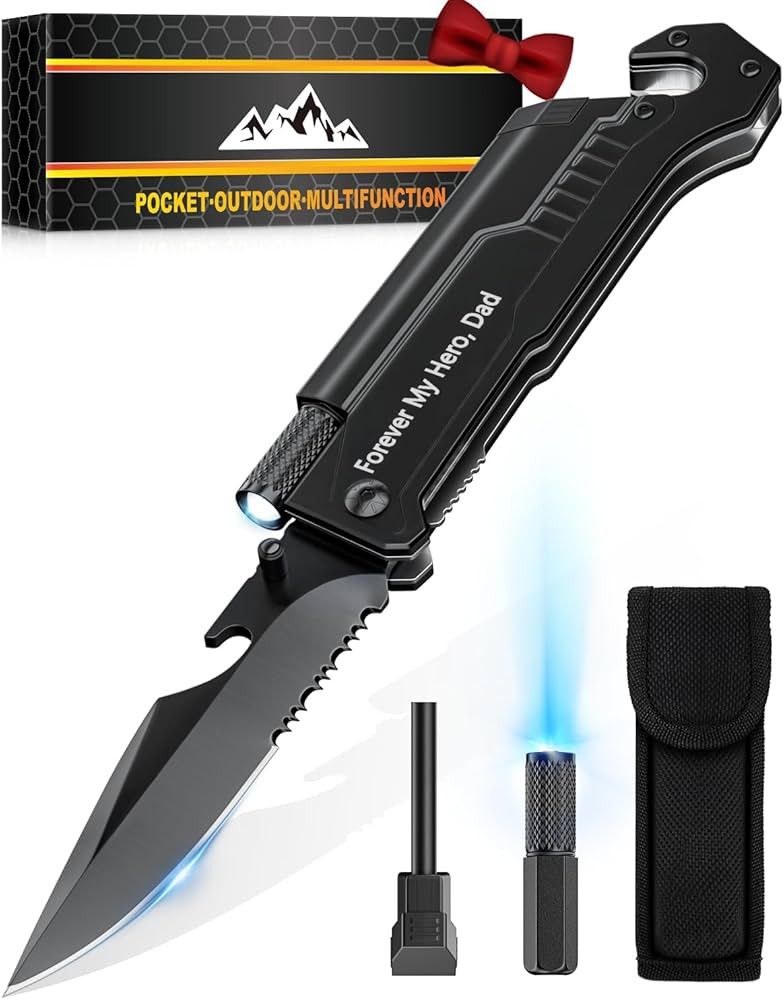 Father's Day Dad Gifts for Men - 7-In-1 Multi Tool Knives for Outdoor Camping Survival Men Dad Bo... | Amazon (US)